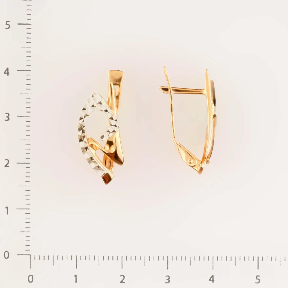 Серьги из красного золота 585 пробы