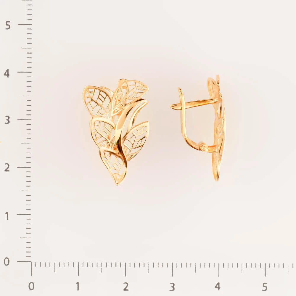 Серьги из красного золота 585 пробы