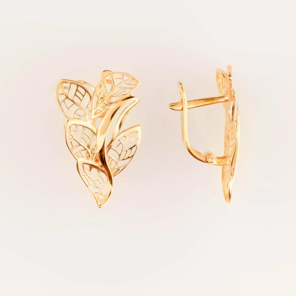 Серьги из красного золота 585 пробы