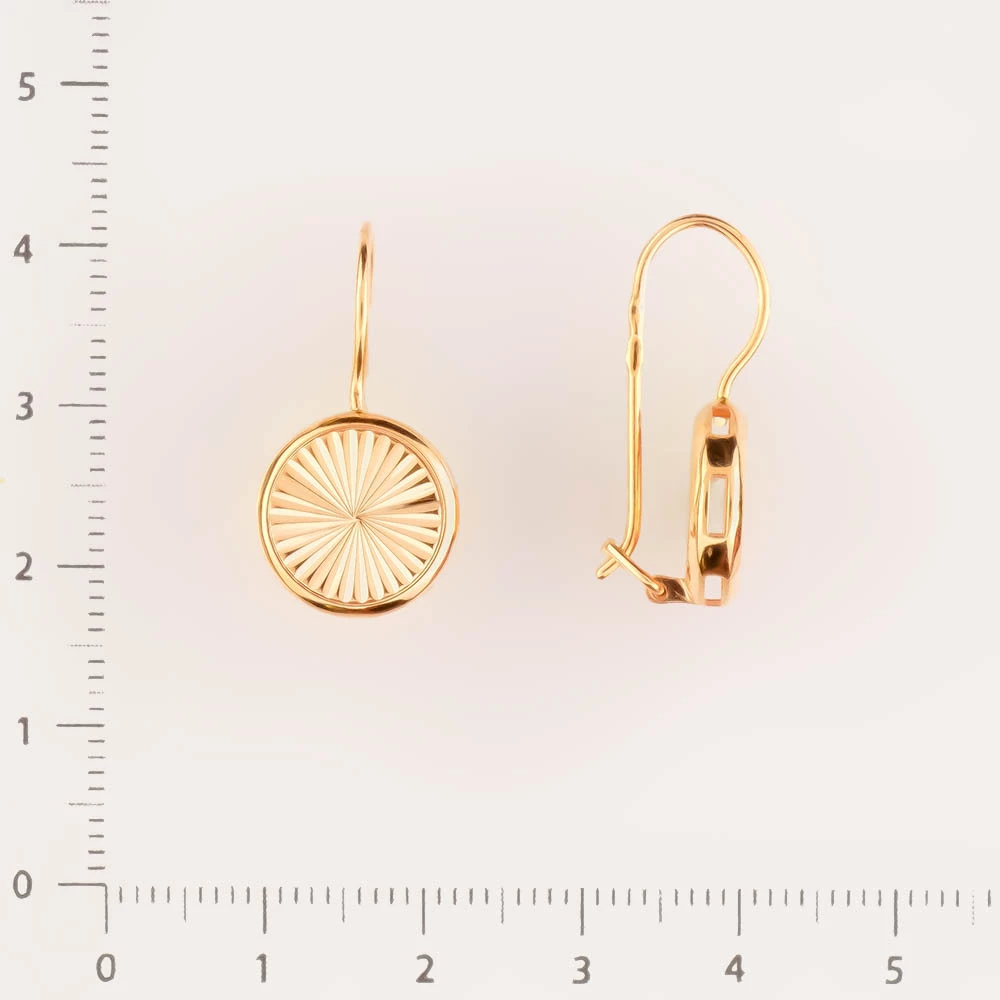 Серьги из красного золота 585 пробы