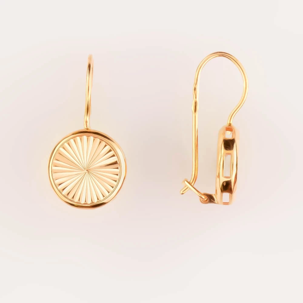 Серьги из красного золота 585 пробы