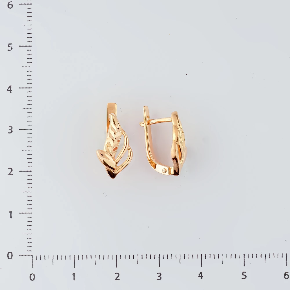 Серьги из красного золота 585 пробы
