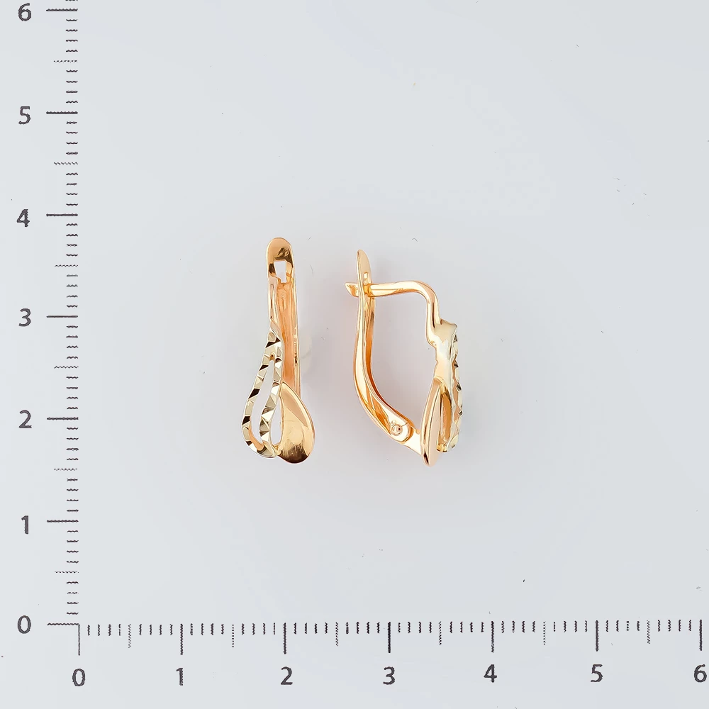Серьги из красного золота 585 пробы