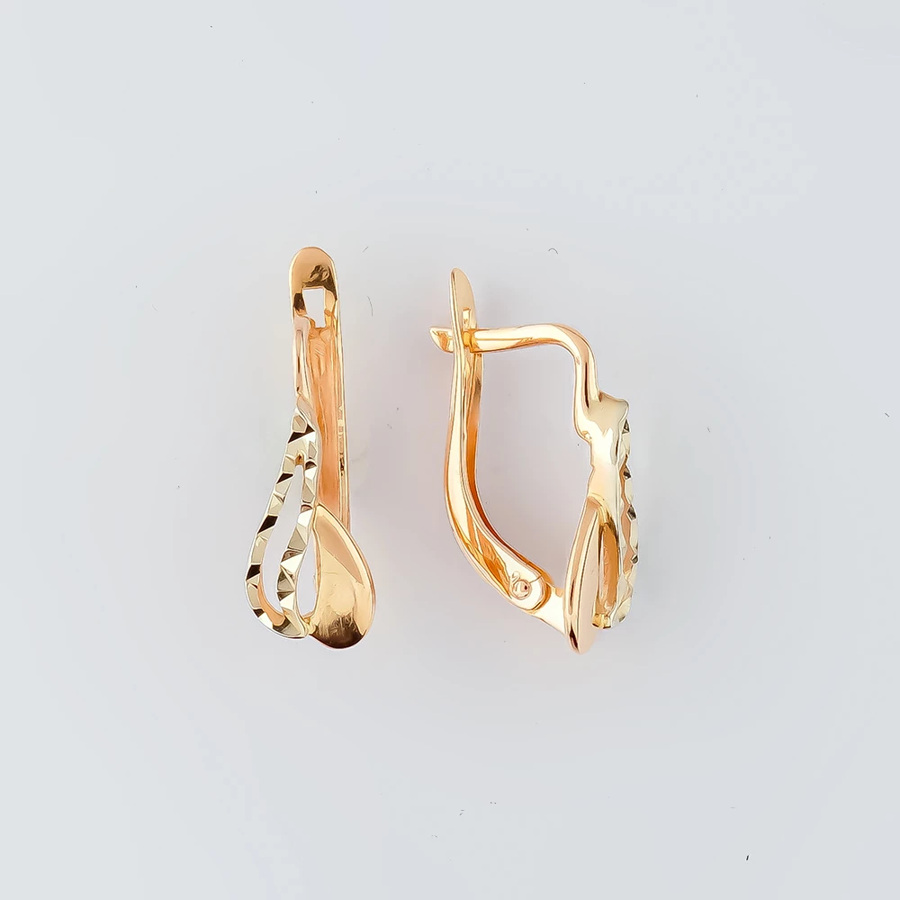 Серьги из красного золота 585 пробы