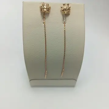 Серьги из красного золота 585 пробы