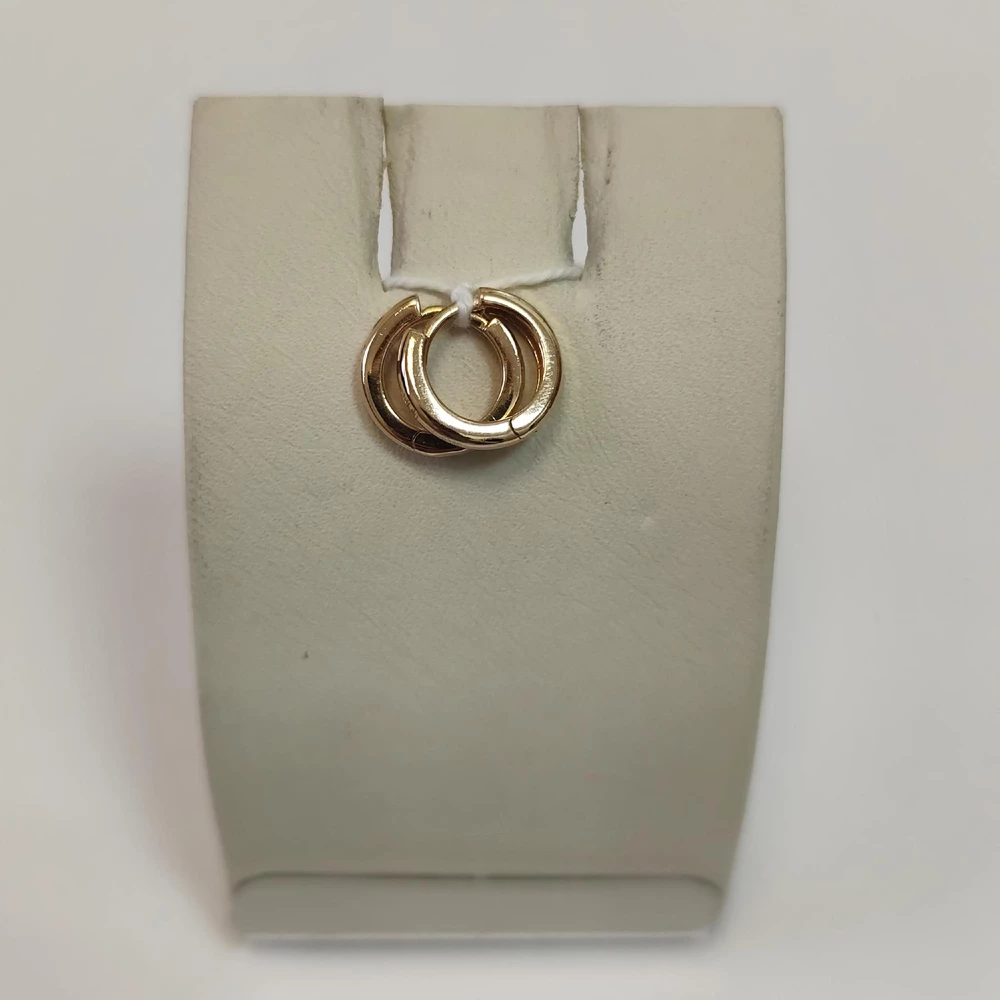 Серьги конго из красного золота 585 пробы