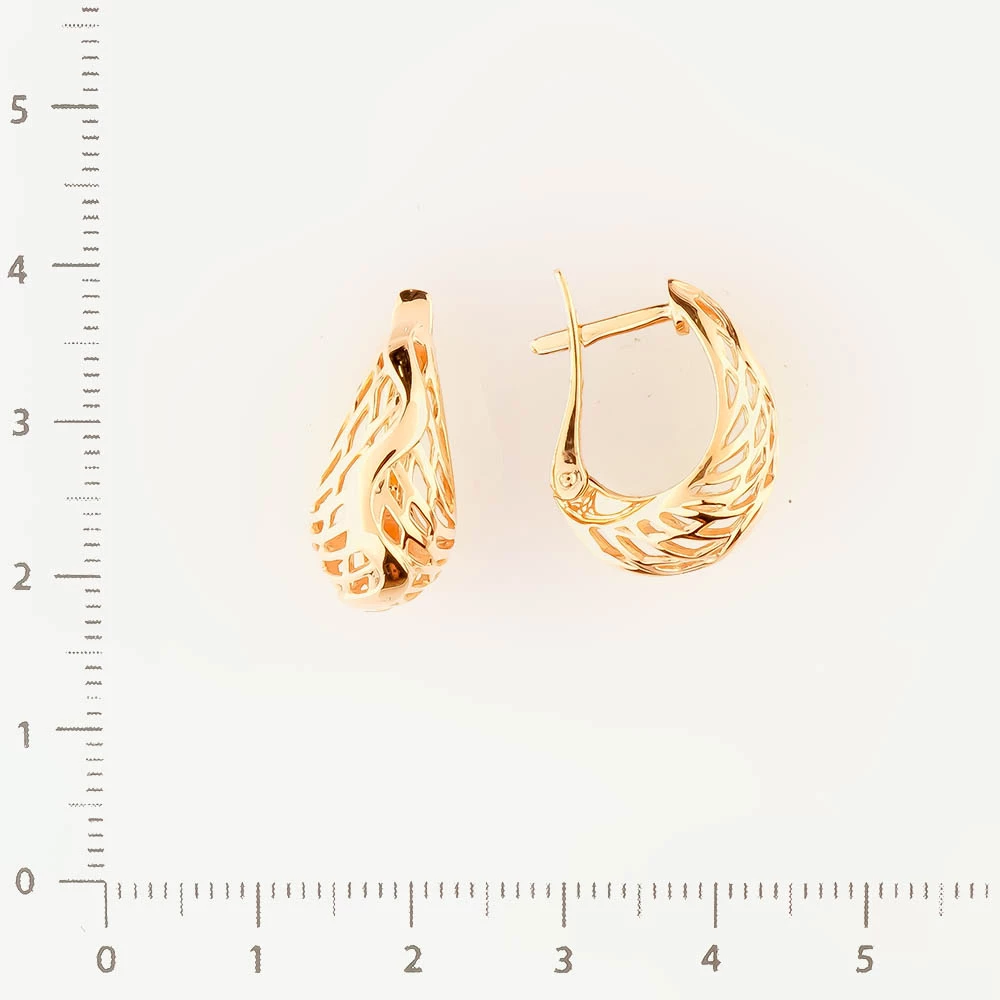 Серьги из красного золота 585 пробы