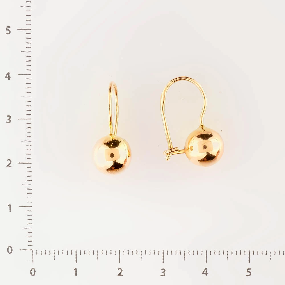 Серьги из красного золота 585 пробы