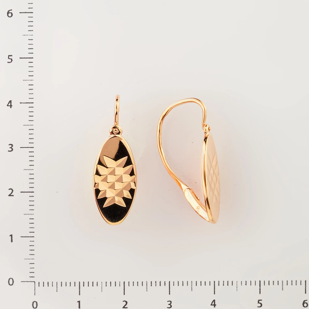 Серьги из красного золота 583 пробы