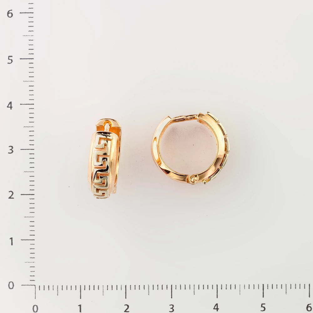 Серьги конго из красного золота 585 пробы