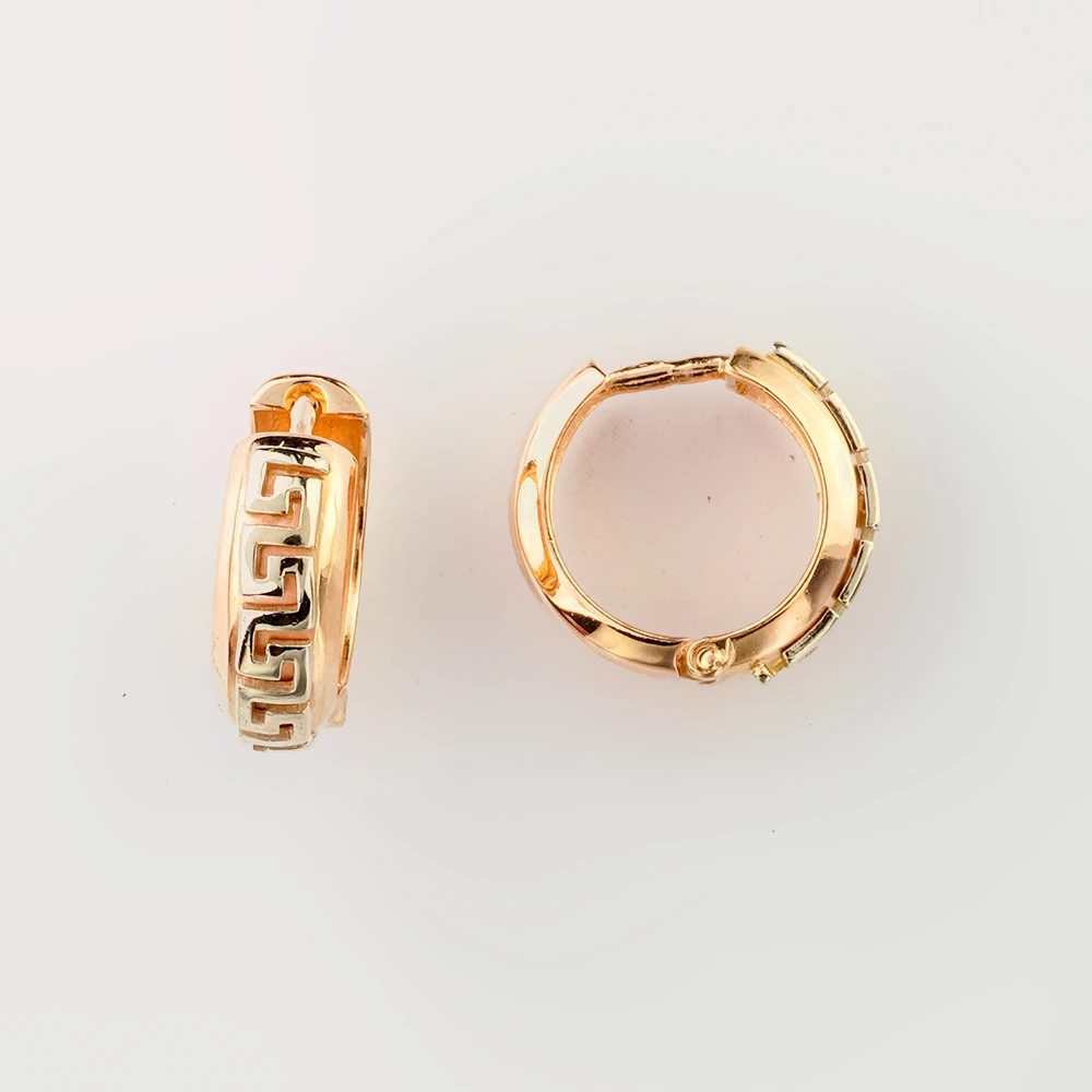 Серьги конго из красного золота 585 пробы