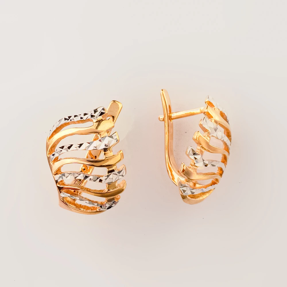 Серьги из красного золота 585 пробы