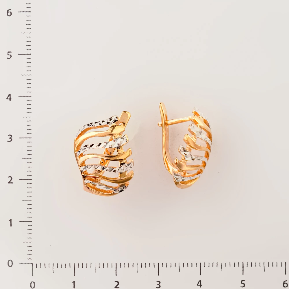 Серьги из красного золота 585 пробы