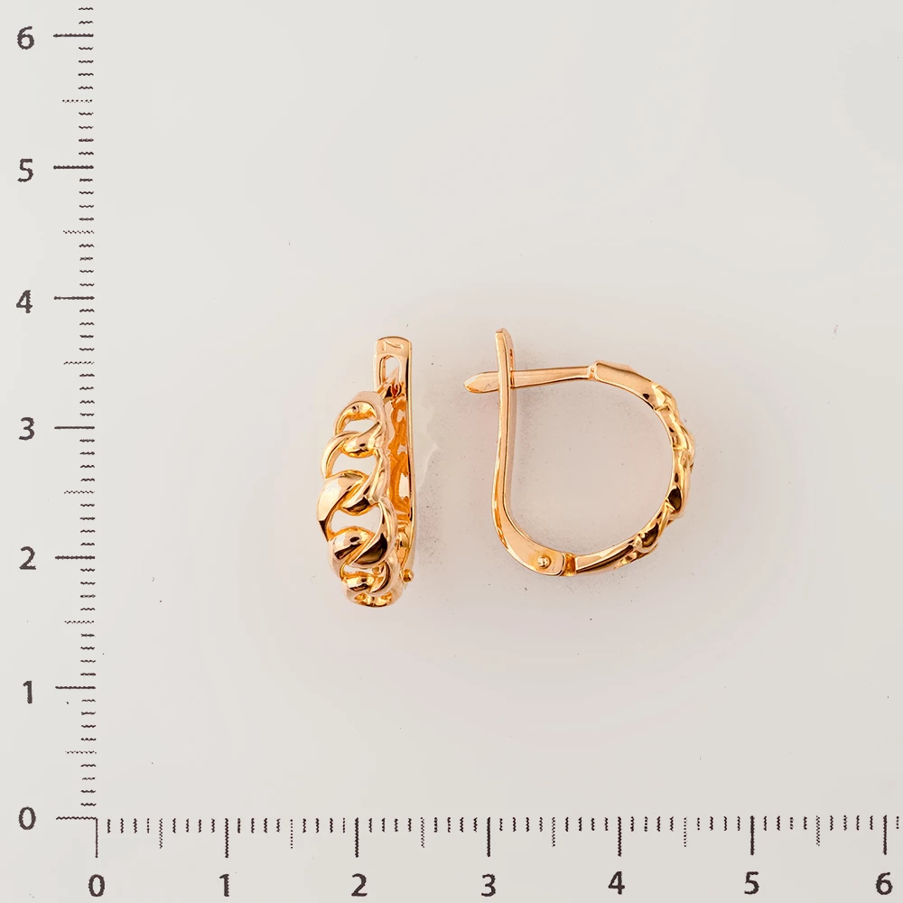 Серьги из красного золота 585 пробы