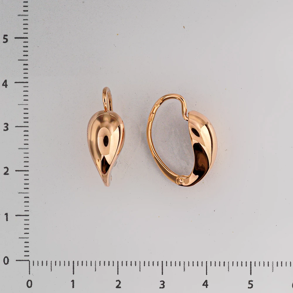 Серьги из красного золота 585 пробы