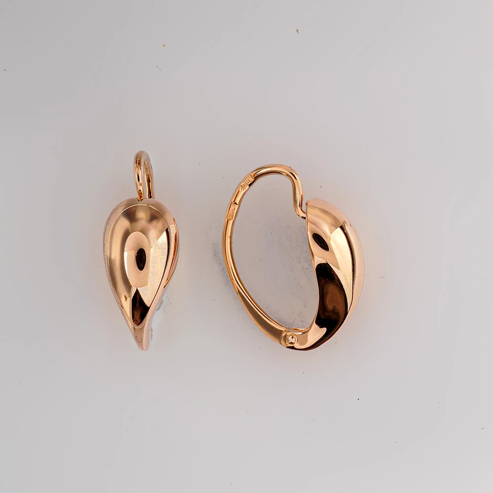 Серьги из красного золота 585 пробы