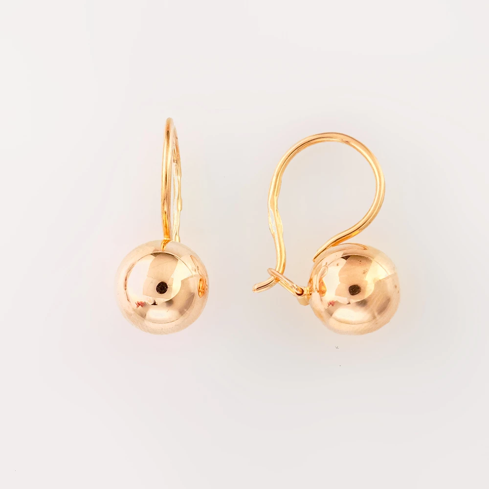 Серьги из красного золота 585 пробы