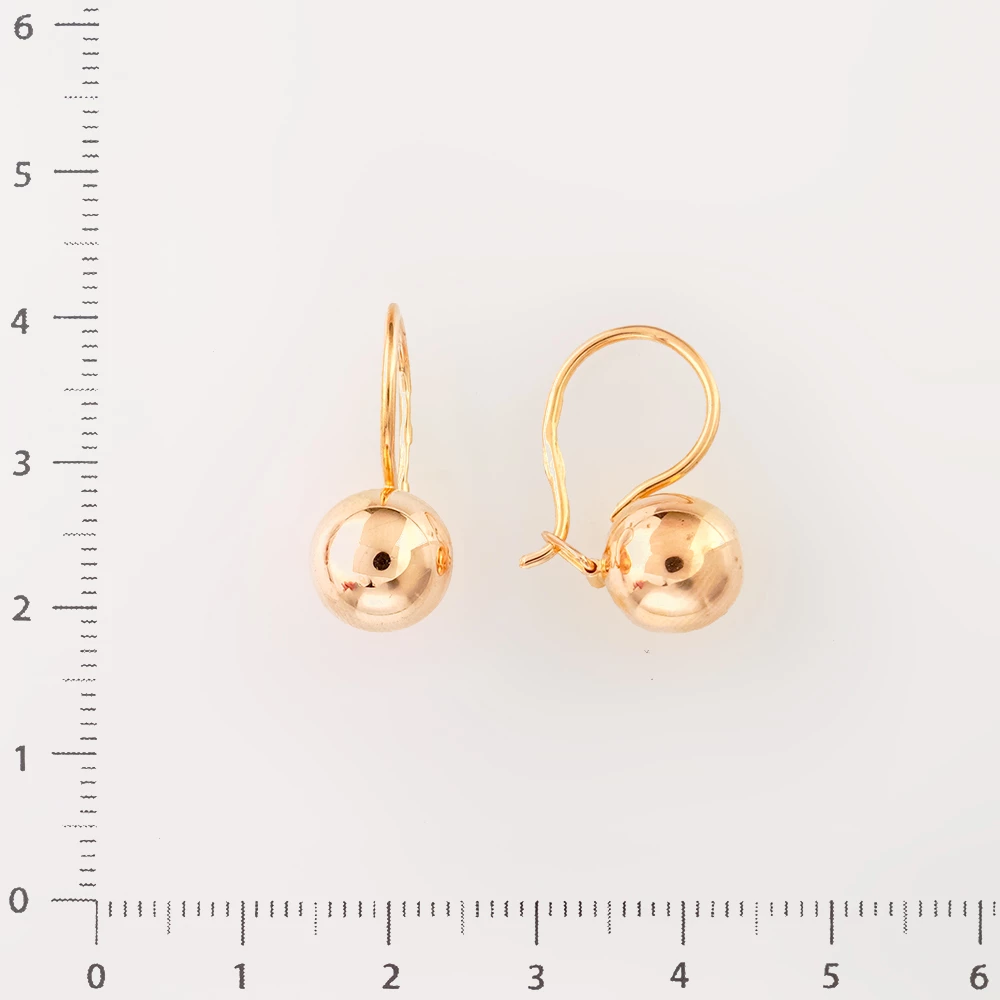 Серьги из красного золота 585 пробы