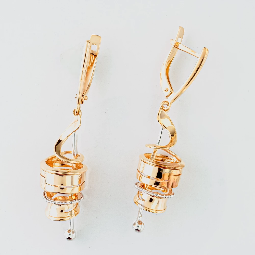 Серьги из красного золота 585 пробы