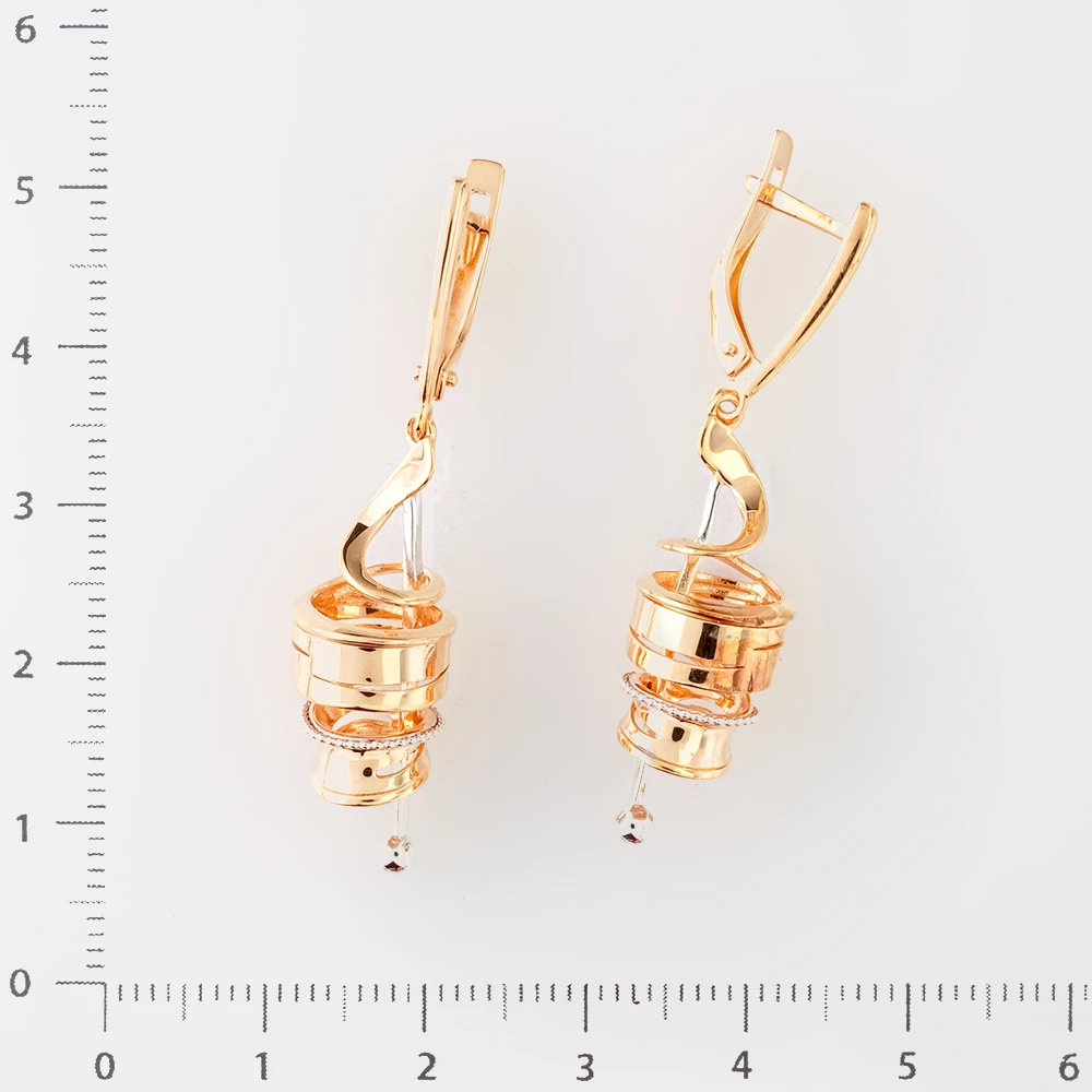 Серьги из красного золота 585 пробы