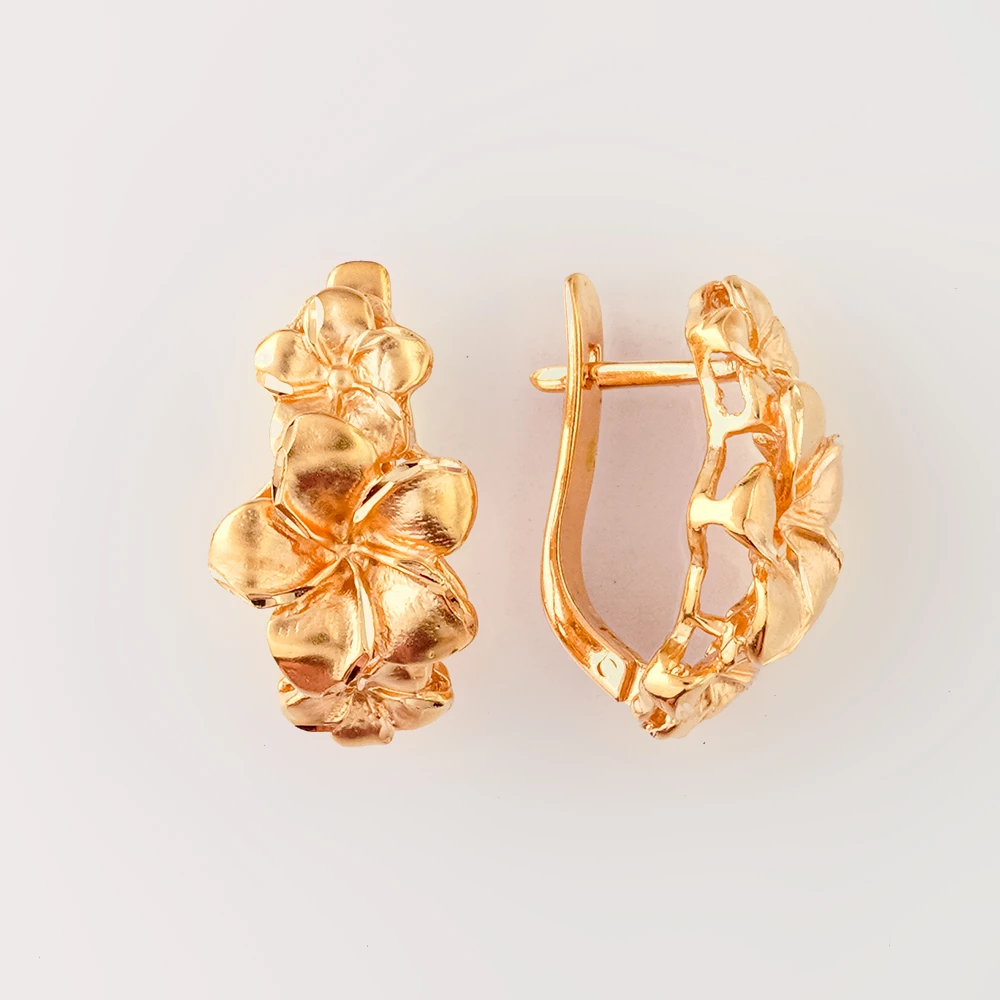 Серьги из красного золота 585 пробы