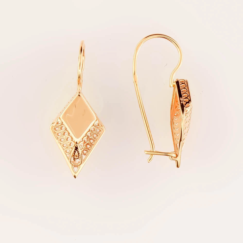 Серьги из красного золота 585 пробы