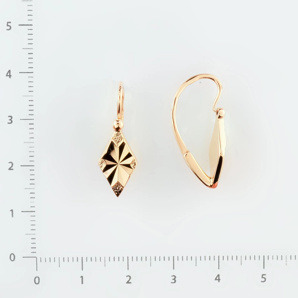 Серьги из красного золота 583 пробы