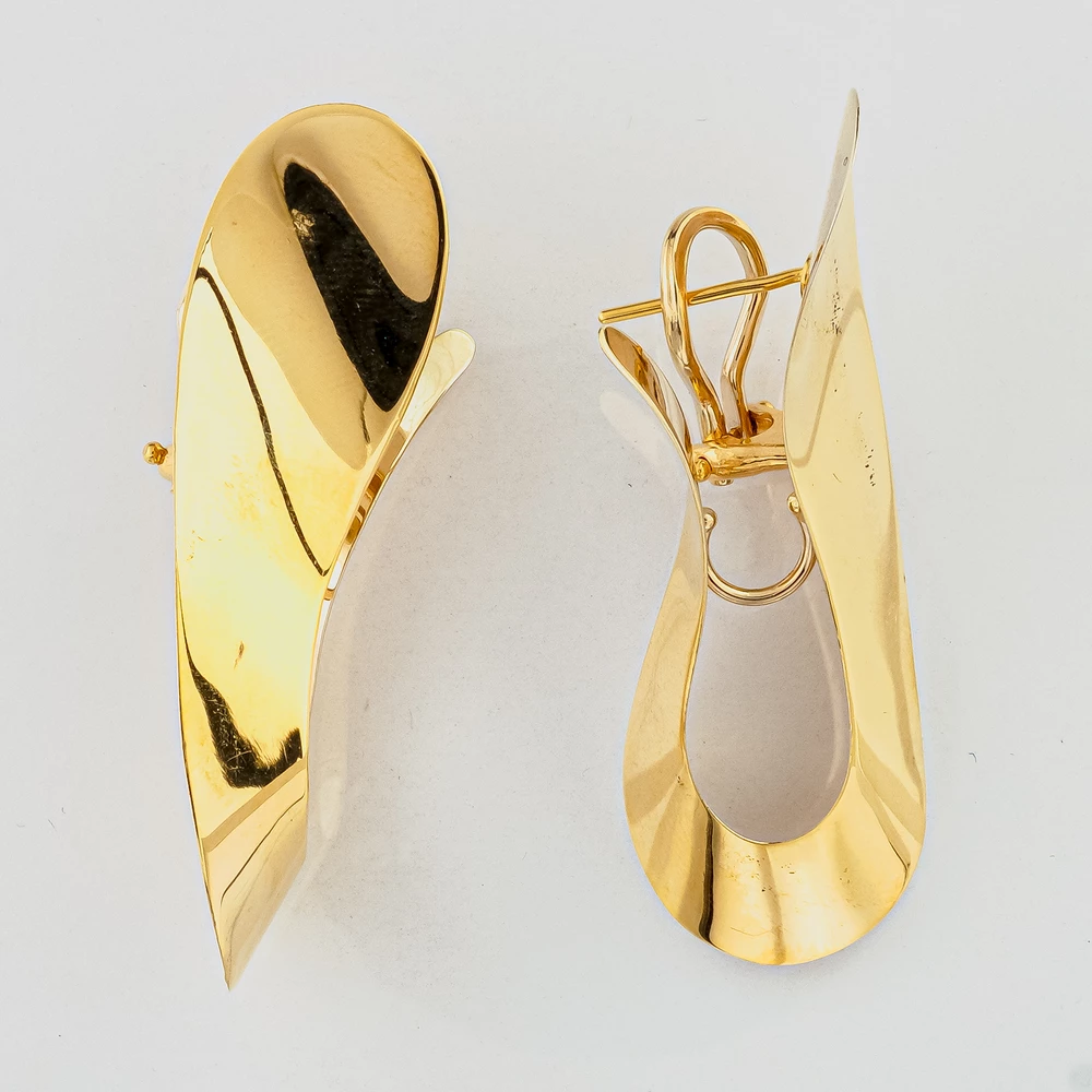 Серьги из желтого золота 750 пробы