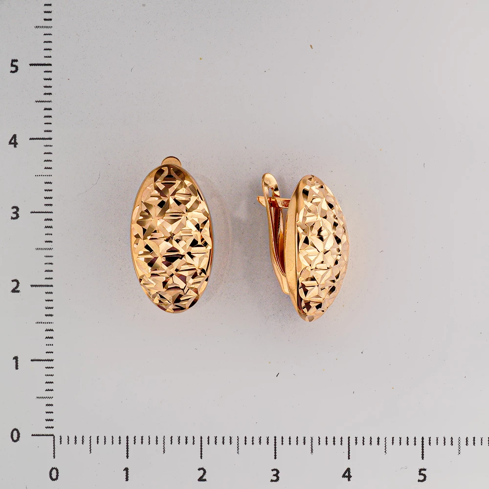 Серьги из красного золота 375 пробы