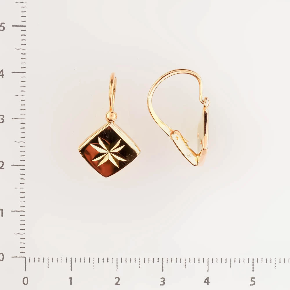 Серьги из красного золота 583 пробы