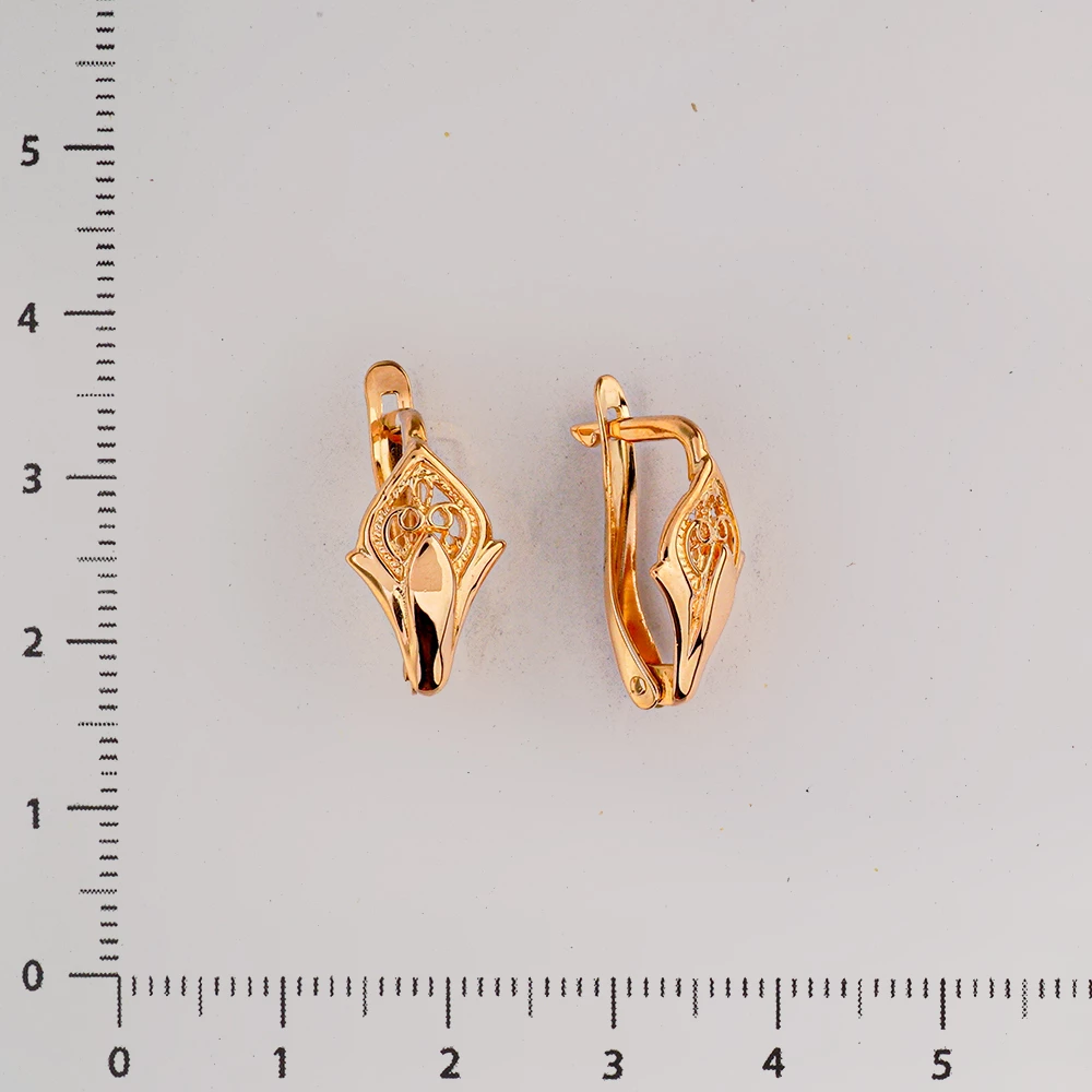 Серьги из красного золота 585 пробы