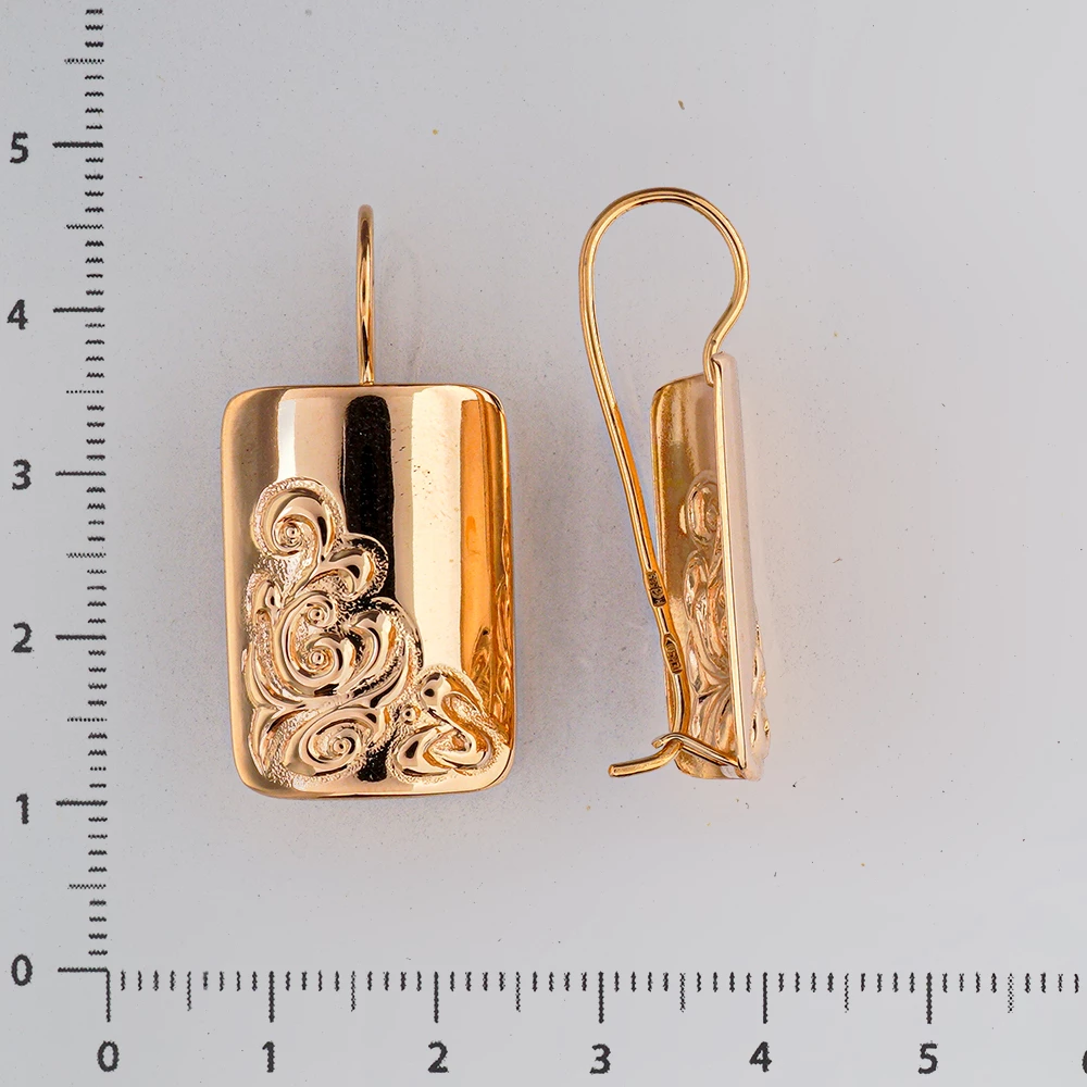 Серьги из красного золота 585 пробы