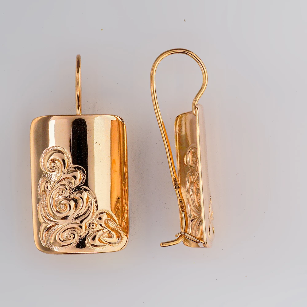 Серьги из красного золота 585 пробы