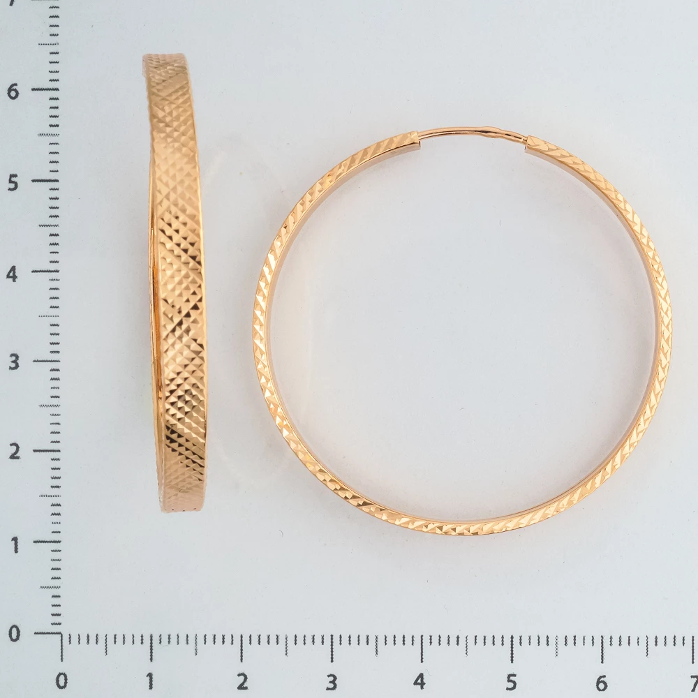 Серьги конго из красного золота 585 пробы