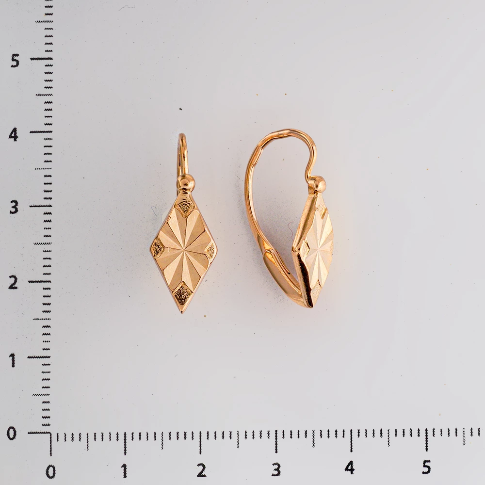 Серьги из красного золота 583 пробы