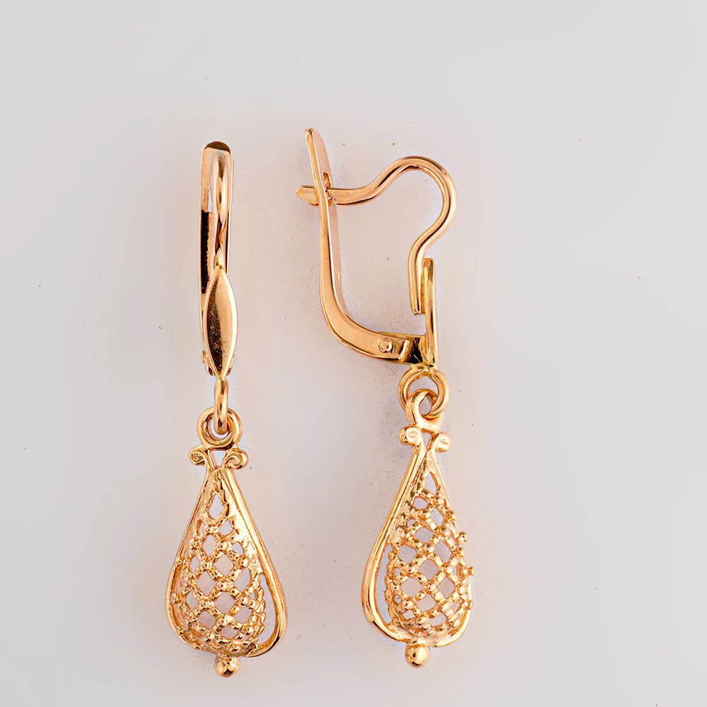 Серьги из красного золота 583 пробы