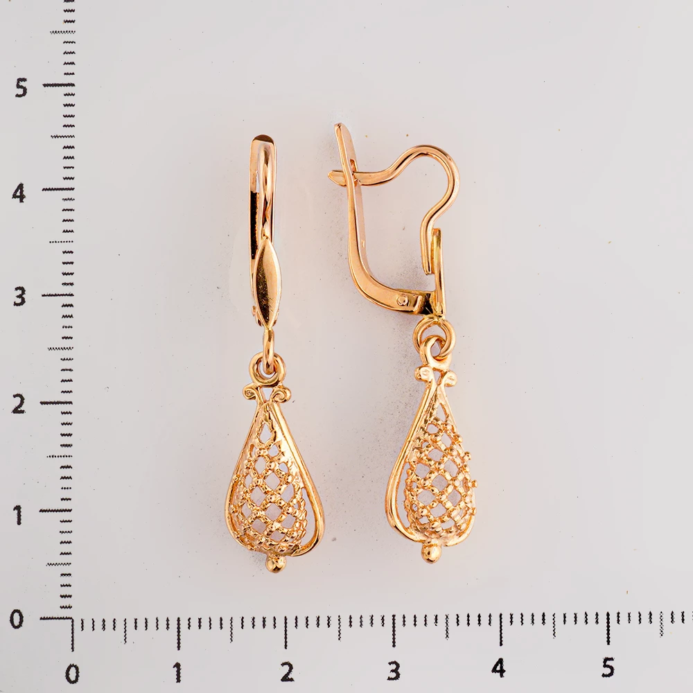 Серьги из красного золота 583 пробы