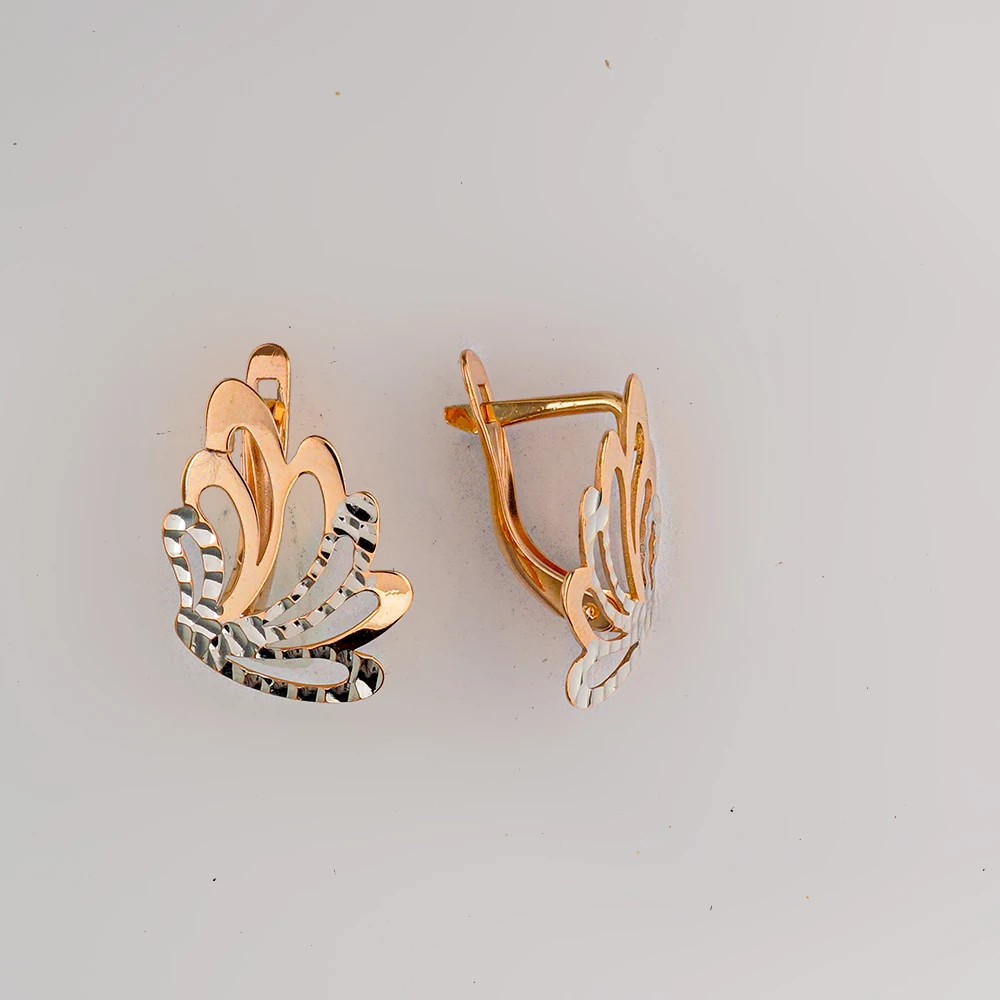 Серьги из красного золота 585 пробы