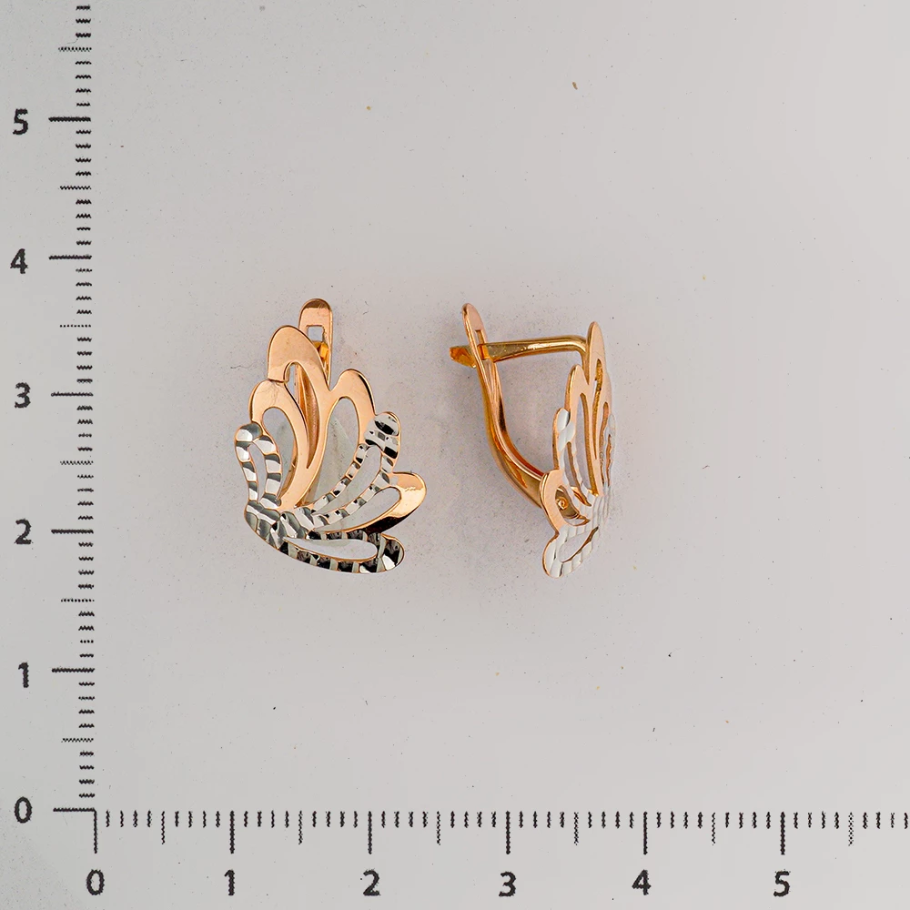 Серьги из красного золота 585 пробы