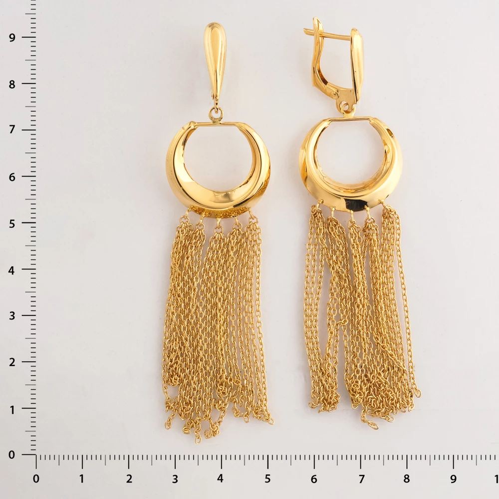 Серьги из желтого золота 585 пробы