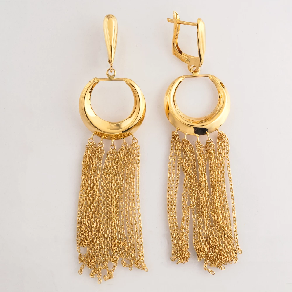 Серьги из желтого золота 585 пробы