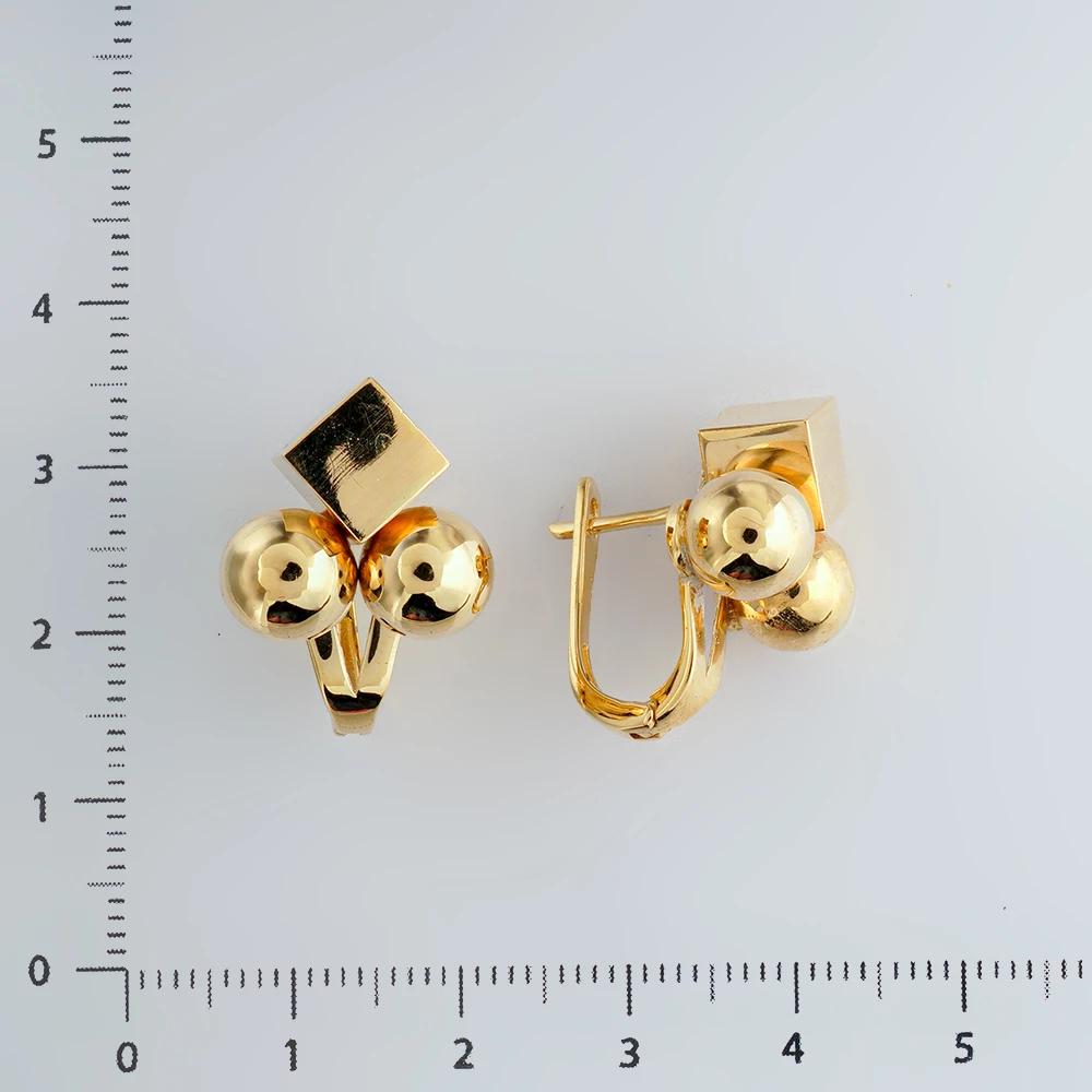 Серьги из желтого золота 585 пробы