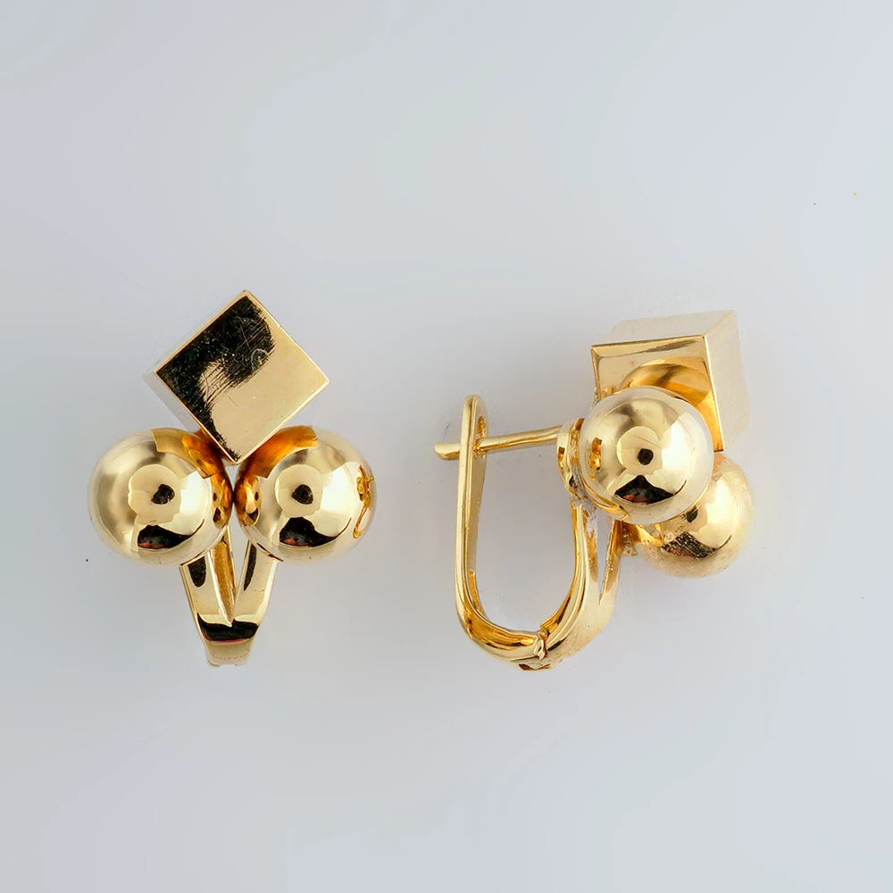 Серьги из желтого золота 585 пробы