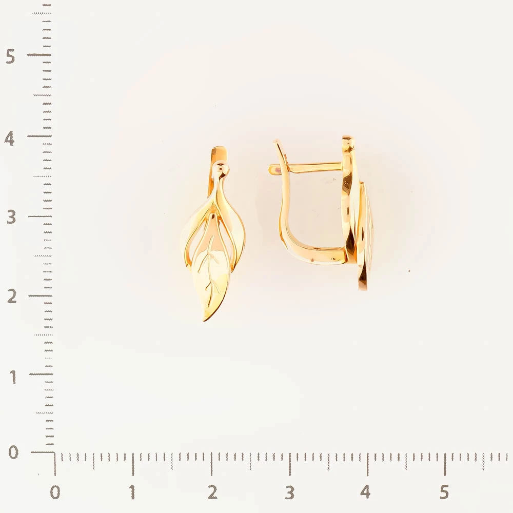 Серьги из красного золота 585 пробы