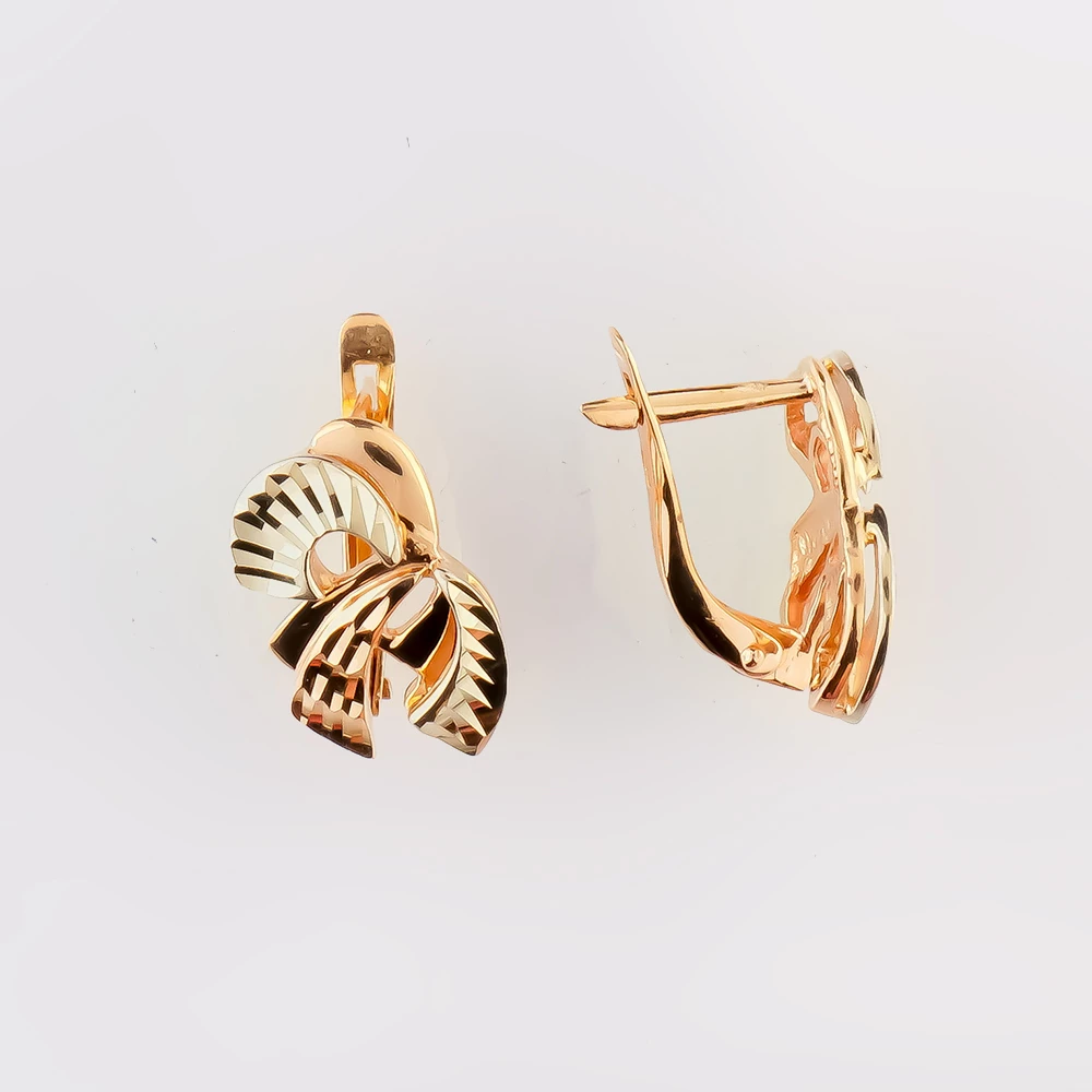 Серьги из красного золота 585 пробы