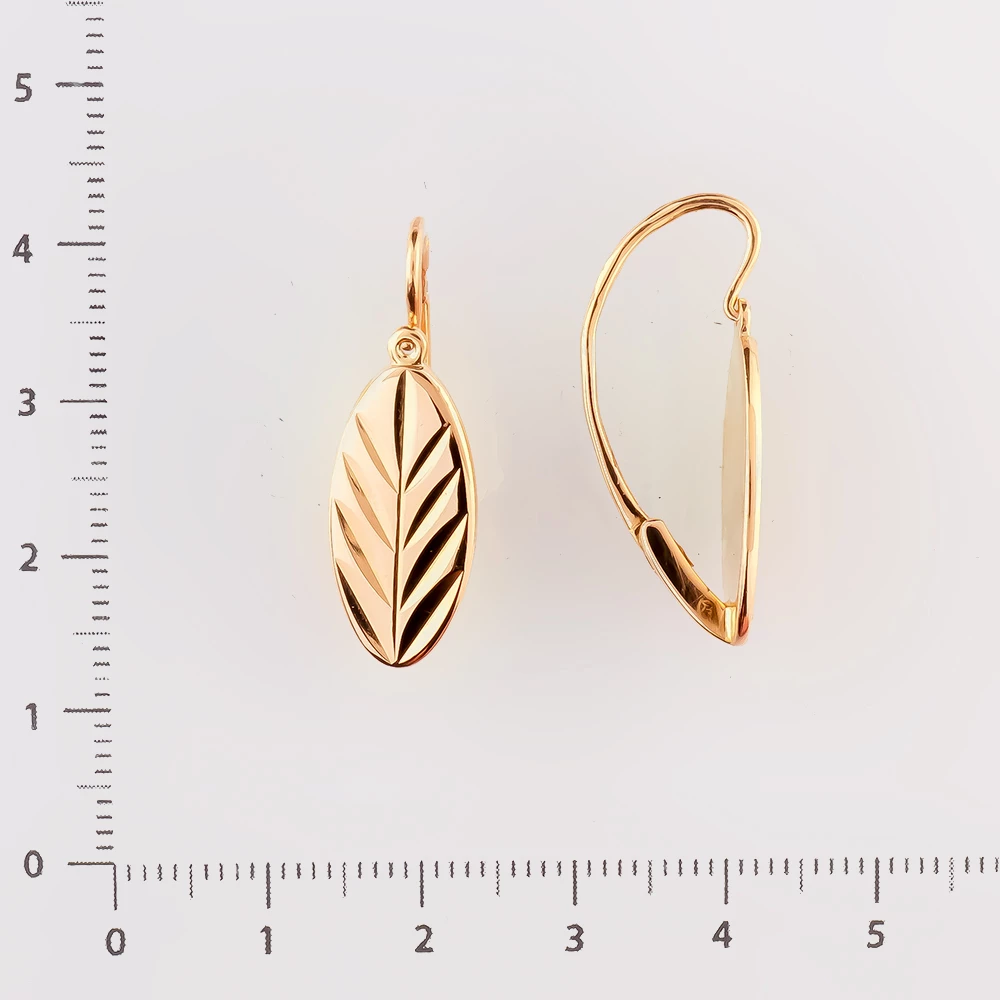 Серьги из красного золота 583 пробы