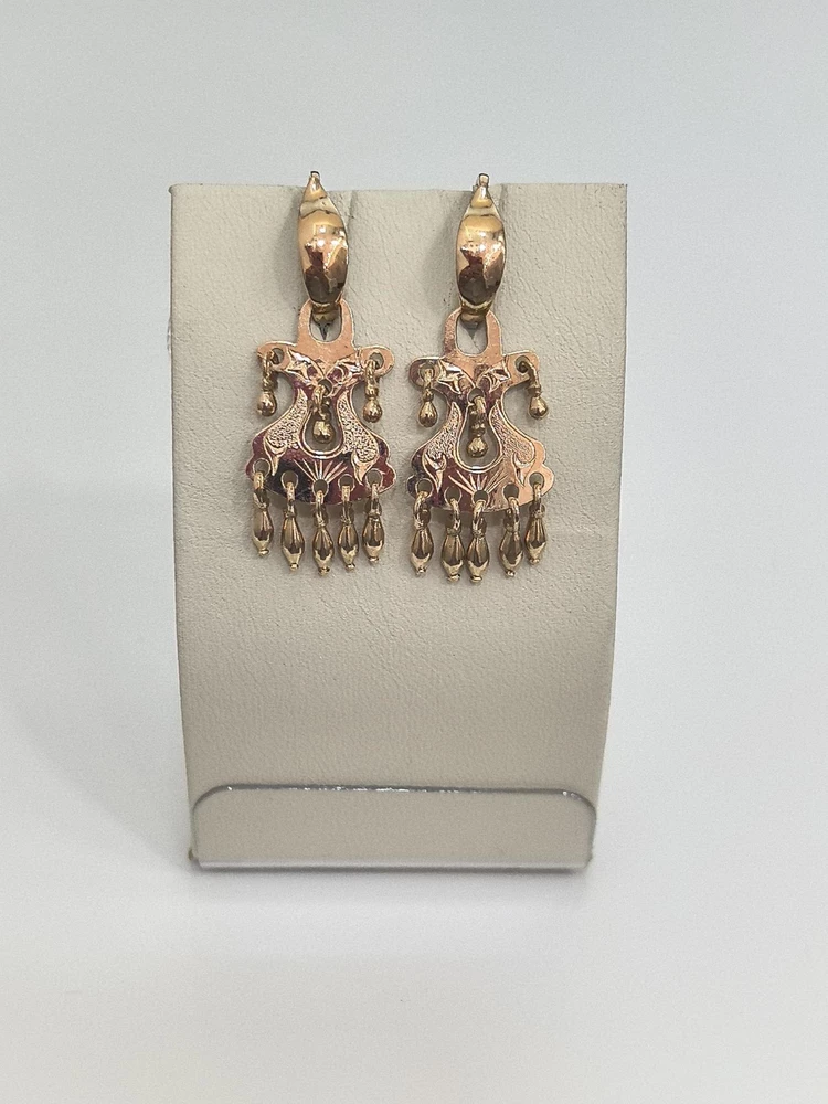 Серьги из красного золота 583 пробы