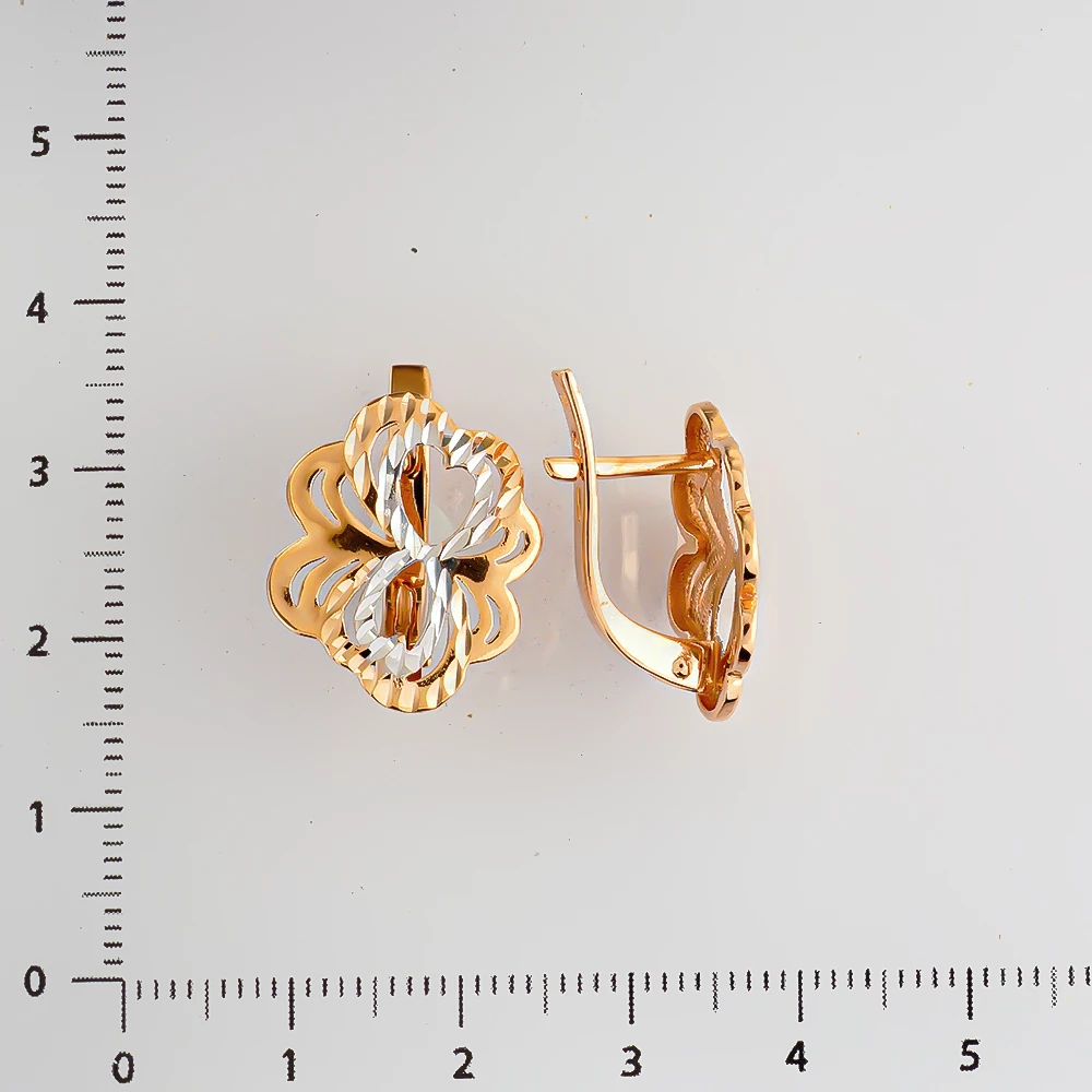 Серьги из красного золота 585 пробы