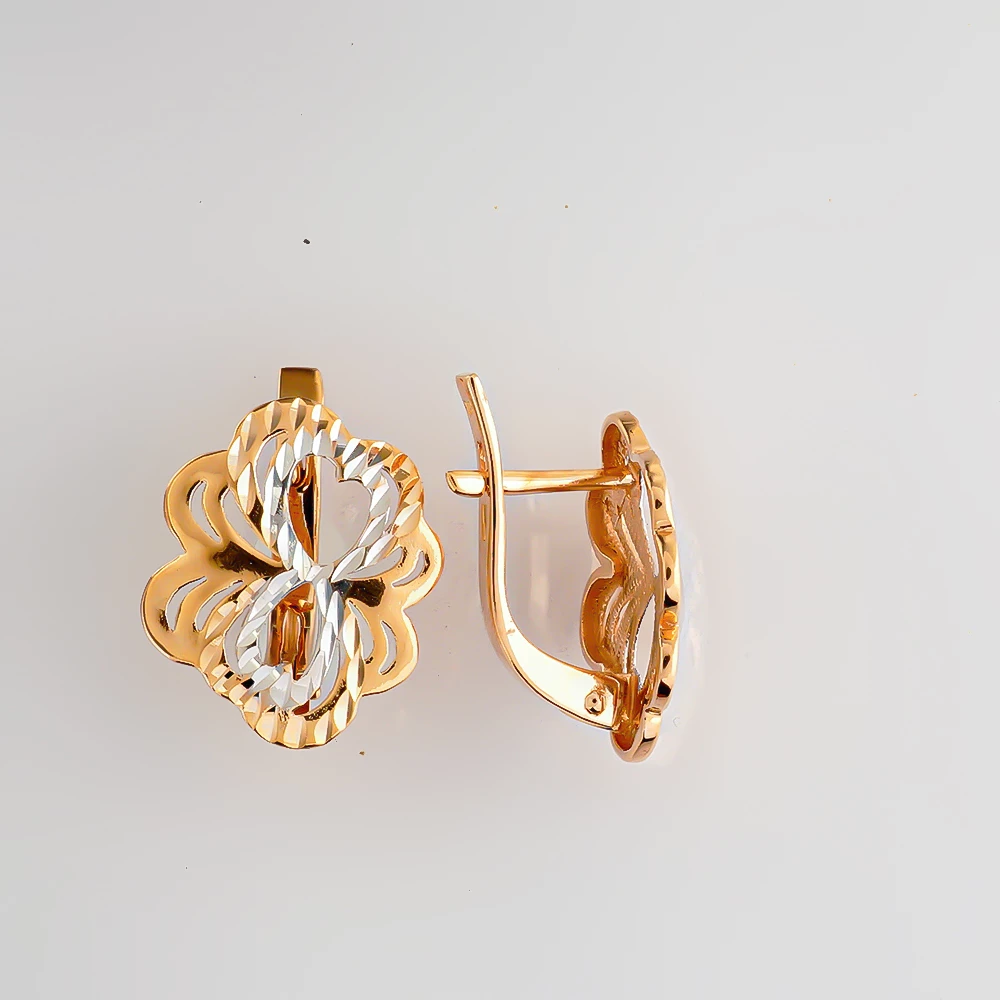 Серьги из красного золота 585 пробы