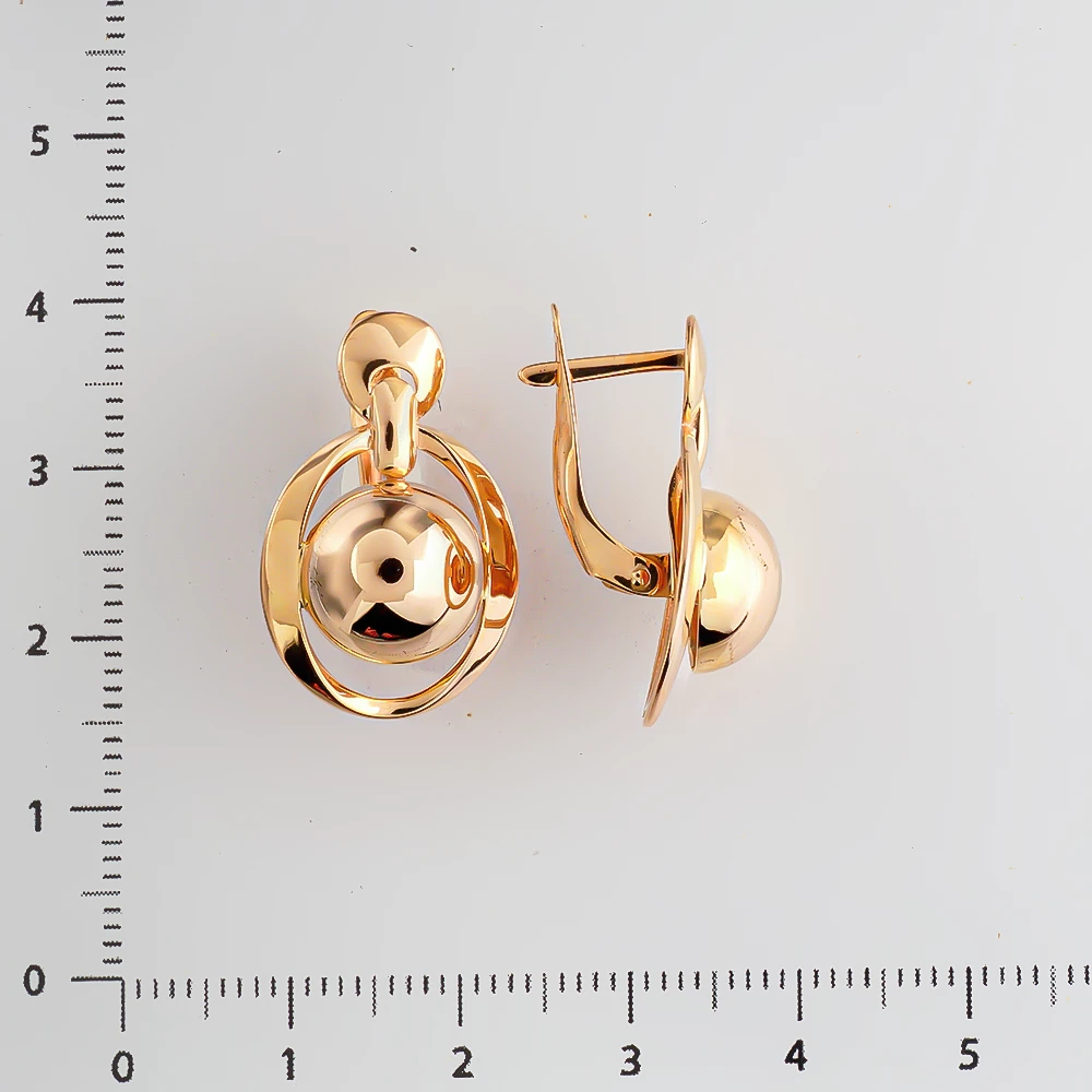 Серьги из красного золота 585 пробы